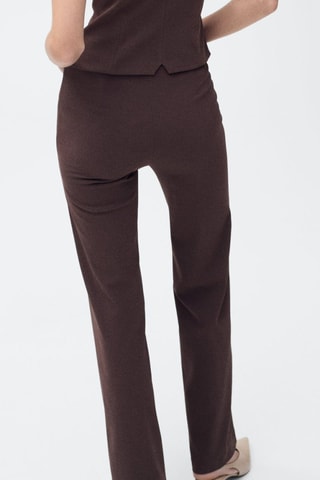 Pantalon droit costume - Chocolat