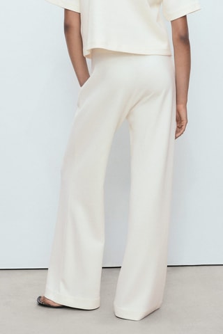 Pantalon droit coton - Écru
