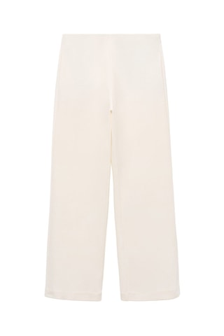 Pantalon droit coton - Écru