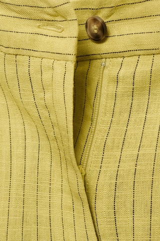 Pantalon costume droit rayures - Jaune