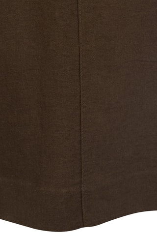 Pantalon lin taille élastique - Marron