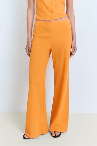 Pantalon droit fluide - Orange