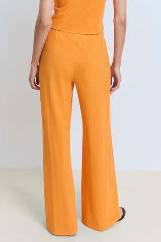Pantalon droit fluide - Orange