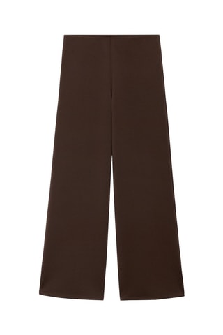 Pantalon droit taille élastique - Marron