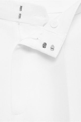 Pantalon mélange de lin pinces - Blanc