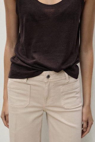 Jean wideleg poches - Beige