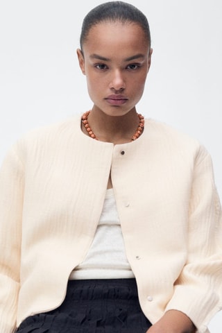 Veste oversize coton - Beige
