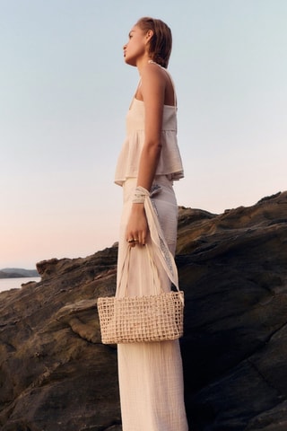 Top coton volant - Blanc