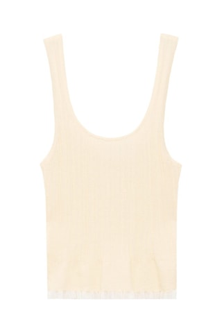 Top maille fine - Écru