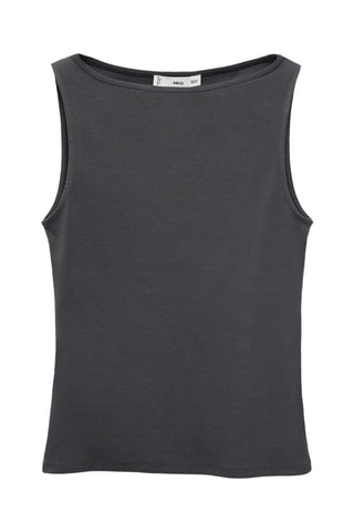 Top bretelles col bateau - Anthracite