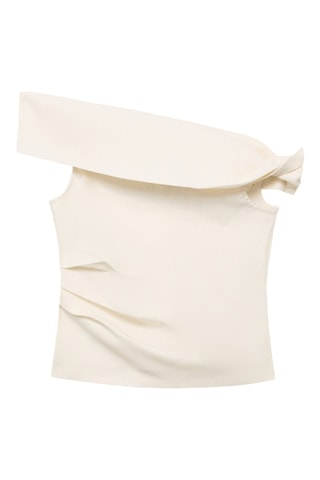 Haut bustier asymétrique - Écru
