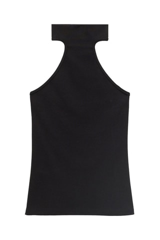 Top maille emmanchures américaines - Noir