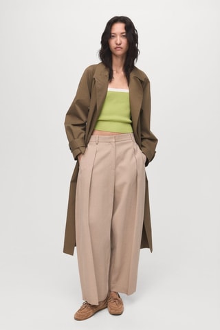 Top maille dos croisé - Vert