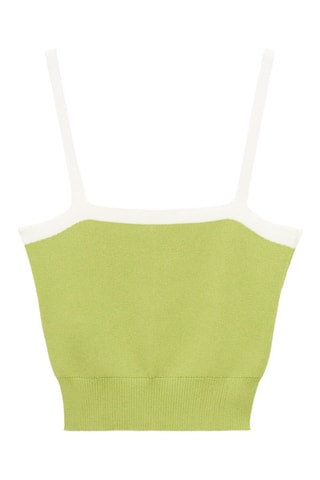 Top maille dos croisé - Vert