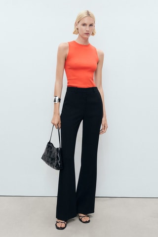 Top maille fine - Orange
