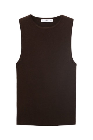 Top maille fine - Marron