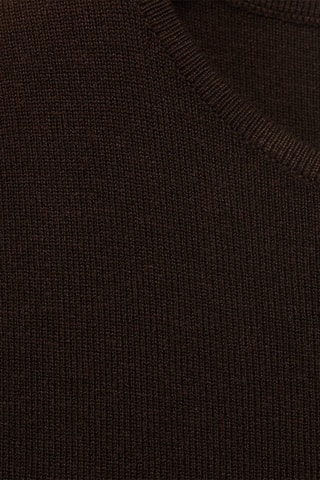 Top maille fine - Marron