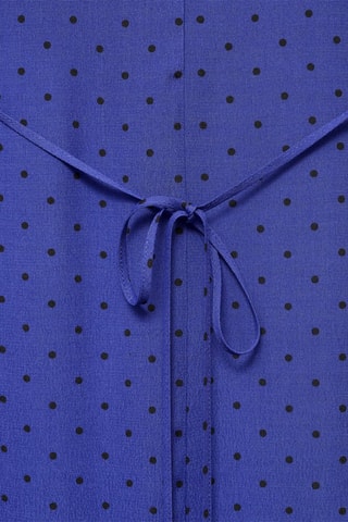 Robe à pois et nœud - Bleu