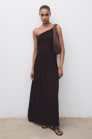 Robe longue - Marron - Marron