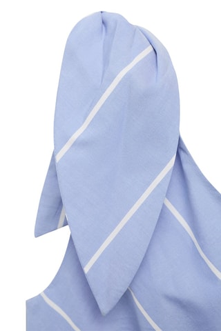 Robe rayures asymétrique nœud - Bleu
