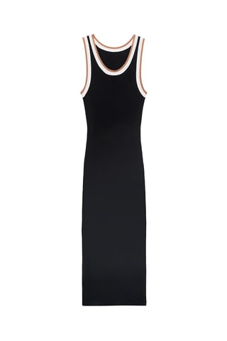 Robe maille détails contrastants - Noir