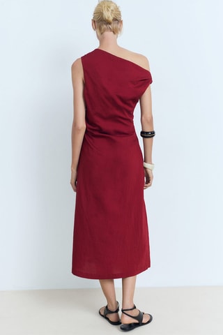 Robe asymétrique nœuds - Bordeaux