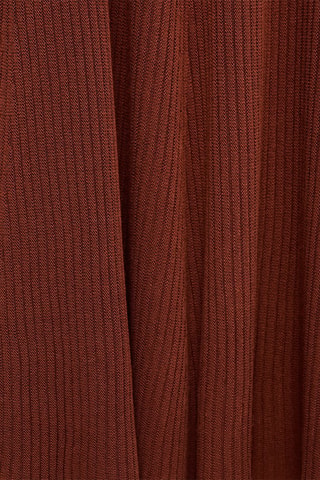 Robe maille combiné asymétrique - Rouge