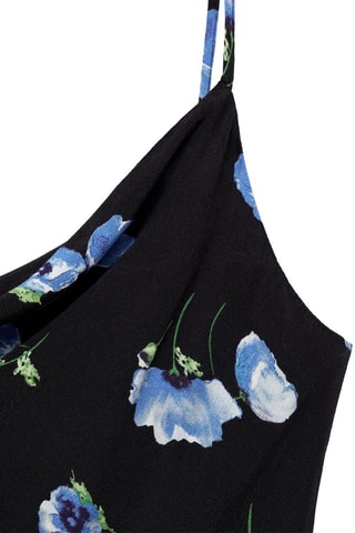 Robe midi encolure drapée - Noir