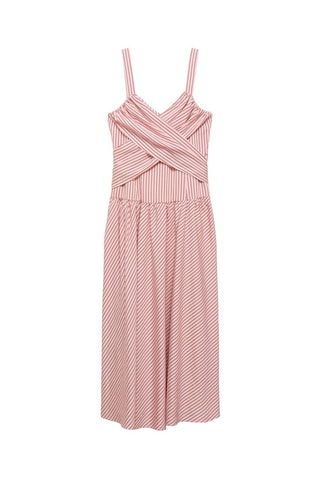 Robe cache-cœur à rayures - Rose