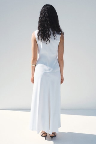 Robe longue combinée - Blanc