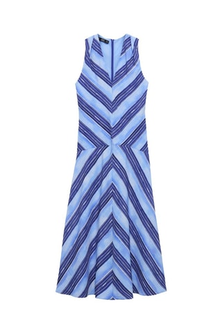 Robe évasée rayures - Bleu
