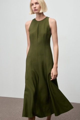Robe évasé à godets - Kaki