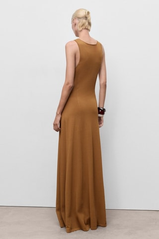Robe longue maille - Marron