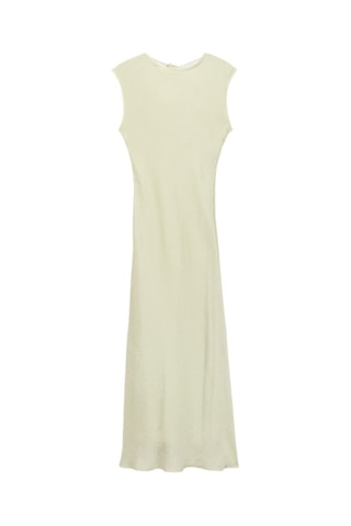 Robe midi effet froissé - Vert