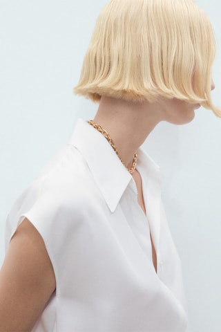 Chemise Lyocell sans manches - Blanc cassé