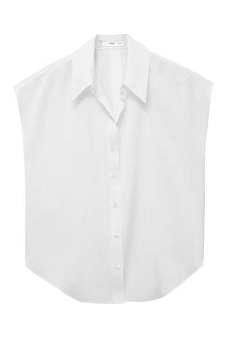 Chemise Lyocell sans manches - Blanc cassé