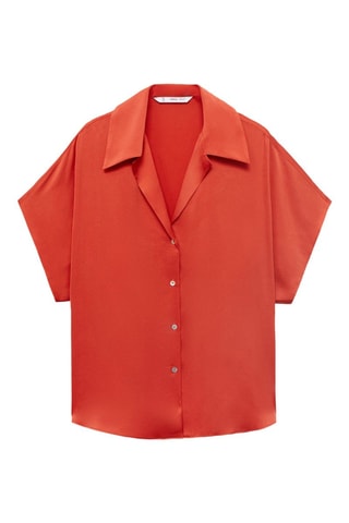 Chemise fluide manches courtes - Rouge