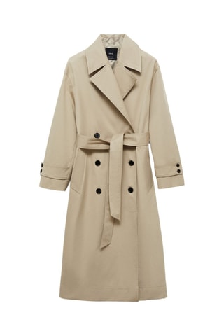 Trench long oversize double boutonnage - Kaki
