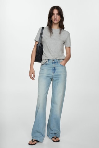 T-shirt coton manches courtes - Gris