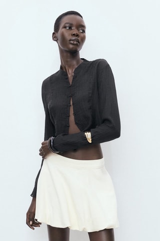 Blouse Lyocell brandebourgs - Noir