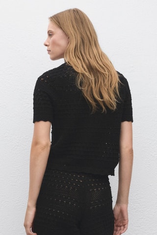 Short à grosse maille - Noir