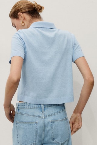 Bermuda en jean taille normale à pinces - Bleu clair