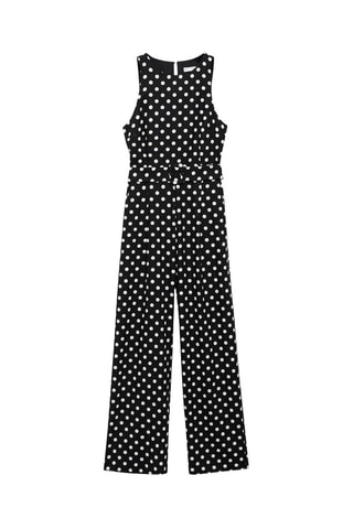 Combinaison ceinture pois - Noir