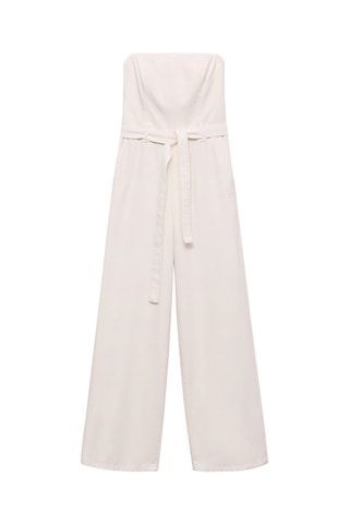 Combinaison jean ceinture - Blanc
