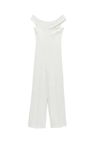 Combinaison à col asymétrique - Blanc cassé