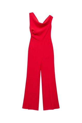 Combinaison asymétrique drapée - Rouge