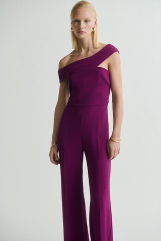 Combinaison à col asymétrique - Violet