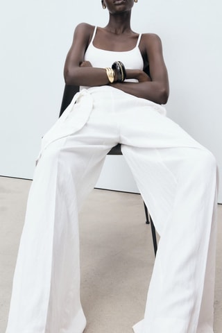 Combinaison assortie avec ceinture - Blanc cassé