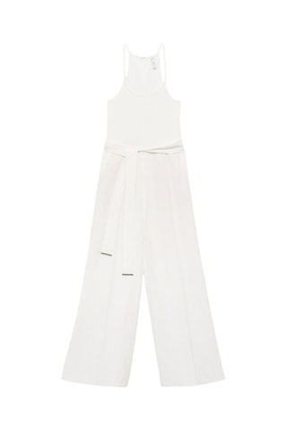 Combinaison assortie avec ceinture - Blanc cassé