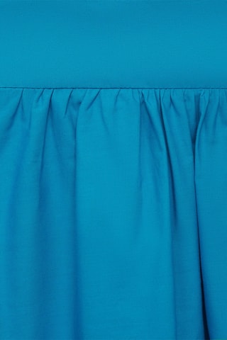 Jupe longue coton évasée - Bleu